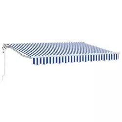 Električna retraktabilna tenda Plava i bijela 3 x 2,5 m