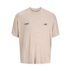 JACK & JONES Majica JCOCNZ BERLIN greige/črna