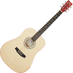 SX SD204G Transparent Red-Natural Akustična kitara