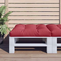 Jastuk za palete crvena boja vina 80 x 80 x 12 cm od tkanine