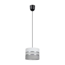 Luster na sajli CORAL 1xE27/60W/230V, prečnik 20 cm, bela/siva