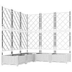 Vrtna saksija 5 pcs Bijeli 120 x 120 x 125,5 cm Plastika
