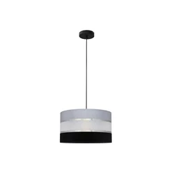Luster na sajli HELEN 1xE27/15W/230V, prečnik 35 cm, crna/siva/srebrna