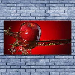 tulup.si Slika na akrilnem steklu Apple vode kuhinja 140x70 cm 2 obešalnika