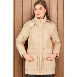 Z6703 DEWBERRY WOMENS TOPPER-PLAIN BEIGE