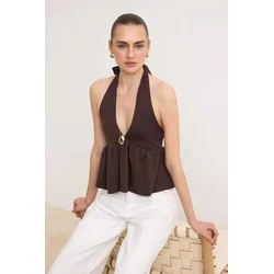 Trendyol Milla Ženska bluza, Braon