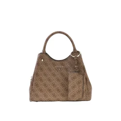 GUESS Nakupovalna torba Guess Cabas Lorella Petit Monogramme Latte Logo bež