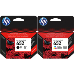 Komplet kartuš HP 652 (F6V25AE) črna + 652 (F6V24AE) barvna original