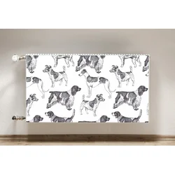 tulup.si Pokrov radiatorja Vzorec psov 110x60 cm