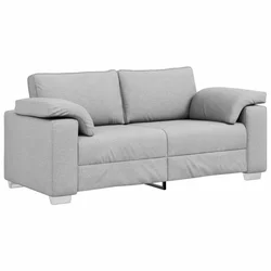 Vidaxl Dvosobni kavč Oblačno siva 180 cm blago