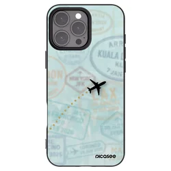 Silikonski črni ovitek za Apple iPhone 16 Pro Max - FLIGHT PATH