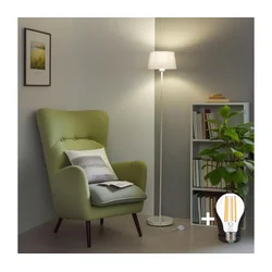 Brilagi - LED podna lampa CERIA 1xE27/40W/230V prečnika 30 cm bela