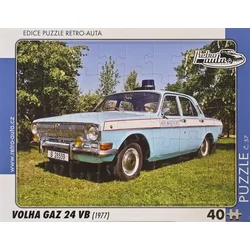 RETRO-AUTA Puzzle št. 57 VOLHA GAZ 24 UK (1977) 40 kosov