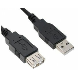 E-GREEN Kabl USB A - USB A MF (produžni) 1.8m crni