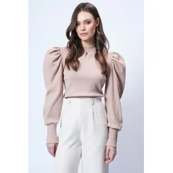 Trend Alacati Stili Ženska bluza dugih rukava Alc-X13069, Bež
