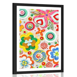 Plakat abstrakcija rož - 40x60 black