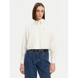 Tommy Jeans Srajca DW0DW19354 Bela Relaxed Fit