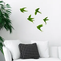 Wallity Zidna dekoracija Swallows, 5 veličina, Zelena