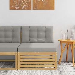 Srednja sofa za van Čvrsto drvo akacije Bijela