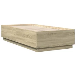Vidaxl Posteljni okvir sonoma hrast 90x190 cm inženirski les