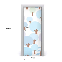 tulup.si Nalepka na vratih Drevesa 75x205 cm