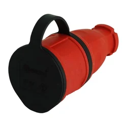 tp electric RAVNA PRENOSNA VTIČNICA 16A 230V 2P+Z RDEČA SCHUKO ODPORNA