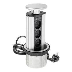 POTOPNA VTIČNICA - 3 x SCHUKO - fi 102mm/ALU