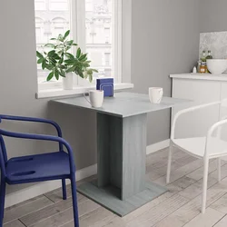 Blagovaonski stol boja hrasta 80 x 80 x 75 cm konstruirano drvo