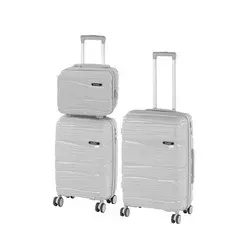 Komplet kovčkov TraveLux Voyager VIII na kolesih sive barve