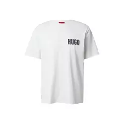 HUGO Majica Derlyns  bež / oranžno rdeča / črna