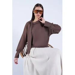 Trend Alacati Stili Ženska bluza Alc-X15154, Braon
