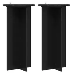 Stalak za biljke 2 pcs Crna 40 x 40 x 80 cm Konstruirano drvo