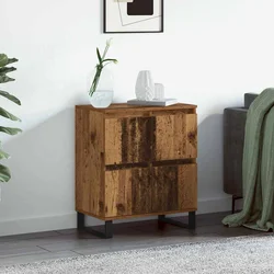 vidaXL Strani šal Rjava 60 x 35 x 70 cm Konstruiran les