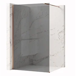 Stena za prhanje Rea Flexi Grey/Brush Copper 120