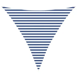 Vidaxl Sončno platno Modra in bela 3,6 x 3,6 x 3,6 m
