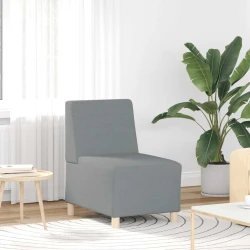Modularna sofa bez naslona za ruke svijetlo siva 55 cm tkanina
