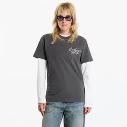 Majice Carhartt WIP S/S Hatching Script T-Shirt UNISEX Black Garment Dyed S