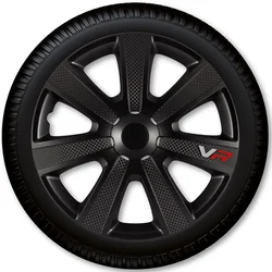VR Carbon Black Hubcap Set - 16