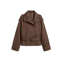 Pull&Bear Prehoden plašč rjava