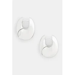 Srebrni uhani Tom Wood Pebble Hoops Medium V1
