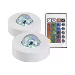 SET 2x LED RGB dekorativna svetiljka FESTA 3xAAA/4,5V + daljinski upravljač