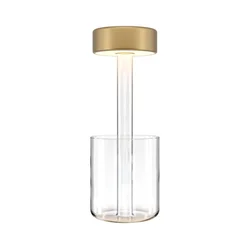 Maytoni MOD229TL-L3G3K1 - LED prigušiva prenosna stona lampa 3W/5V zlatna/prozirna