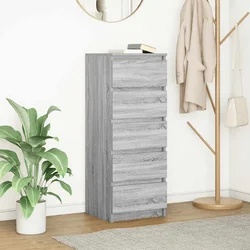 Komoda s ladicama Siva Sonoma 37,5x35x99 cm Konstruirano drvo