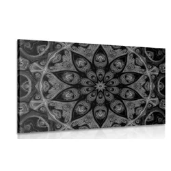 Slika hipnotična Mandala v črnobeli izvedbi - 40x30