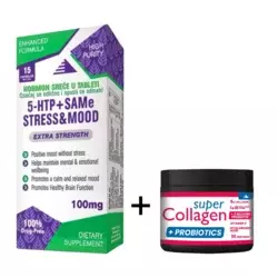ALEKSANDAR MN Kapsule 5-HTP + L-Theanine Advance 15/1+ Super Collagen Beauty+Probiotics powder 240g