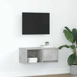 TV ormarić boja betona 760x31x25,5 cm od konstruiranog drva