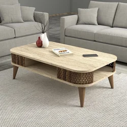 Hanah Home Klub sto Eylul, 105x35x60 cm, Bež