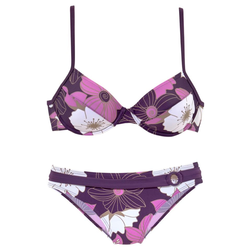 LASCANA Bikini  lila / robida / bela