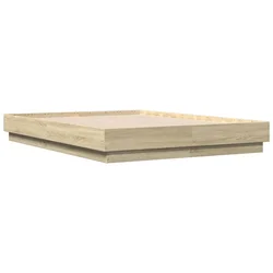 Vidaxl Posteljni okvir sonoma hrast 140x190 cm inženirski les