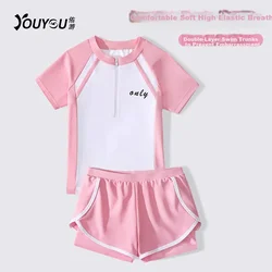 Youyou Set Kupaći kostim za devojčice, 5 delova, Roze